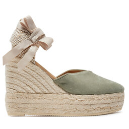 Manebi Εσπαντρίγιες Manebi Hamptons Heart-Shaped Wedge Espadrilles W 0.1 WH Πράσινο