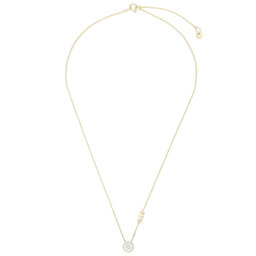Michael Kors Náhrdelník Michael Kors Pave Halo Necklace MKC1208AN710 Zlatá