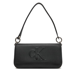 Calvin Klein Jeans Дамска чанта Calvin Klein Jeans Sculpted Flap Shoulder Pouch LV04K3148G Черен
