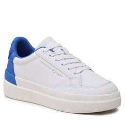 Tommy Hilfiger Sneakers Tommy Hilfiger Feminine Sneaker With Color Pop FW0FW06896 White/Electric Blue 0LA