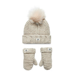 Ugg Conjunto de guantes y gorro Ugg K Infant Knit Set 20124 Light Grey