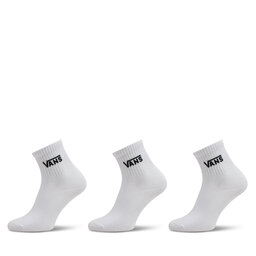 Vans Комплект 3 чифта дълги чорапи дамски Vans Classic Half Crew Sock VN00073EWHT1 Бял