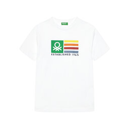 United Colors Of Benetton United Colors Of Benetton T-Shirt 3I1XC10N3 Λευκό Regular Fit