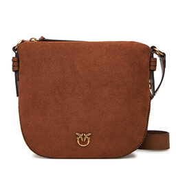 PINKO Handtasche PINKO Hobo Zip Around Mini Al 25-26 PLTT 105332 A2JH Braun