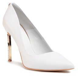 R.Polański High Heels R.Polański 0808 Biały Lico Złoty