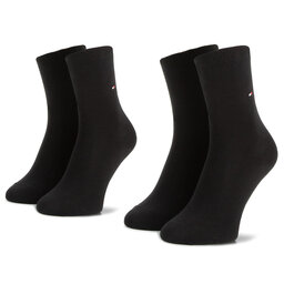 Tommy Hilfiger 2er-Set hohe Damensocken Tommy Hilfiger 371221 Schwarz