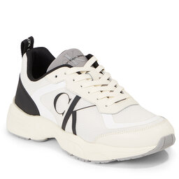 Calvin Klein Jeans Αθλητικά Calvin Klein Jeans Retro Tennis Laceup Mesh YM0YM00785 Creamy White/Black 0LA
