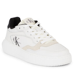 Calvin Klein Jeans Sportcipő Calvin Klein Jeans Chunky Cupsole Coui Lth Mix YW0YW01171 Bright White/Creamy White/Black 01S