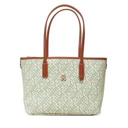 Tommy Hilfiger Torebka Tommy Hilfiger Th Monoplay Leather Mini Tote AW0AW17415 Zielony