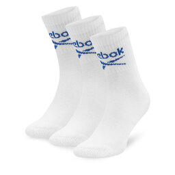 Reebok Lot de 3 paires de chaussettes hautes unisexe Reebok R0255-SS24 (3-pack) Blanc