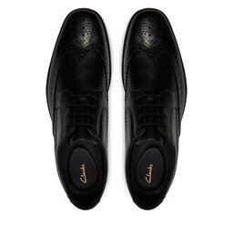 

Туфлі Clarks Howard Wing 261612537 Black Leather, Чорний