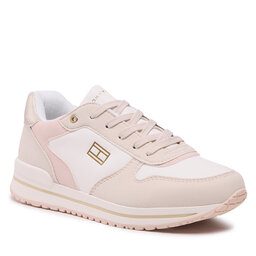 Tommy Hilfiger Сникърси Tommy Hilfiger Low Cut Lace-Up Sneaker T3A9-32732-1467 S Beige/Pink A305