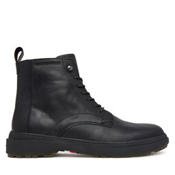 Tommy Hilfiger Schnürschuhe Tommy Hilfiger Hilfiger Outdoor Warm Lth Boot FM0FM05960 Schwarz