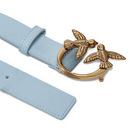 

Жіночий ремінь Pinko Love Berry Simple Belt H3 PE 22 PLT01 1H2101 Y7SP Light Blue E57Q, Голубий