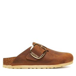 Birkenstock Pantoletten Birkenstock Boston Big Buckle Hex 1030446 Braun
