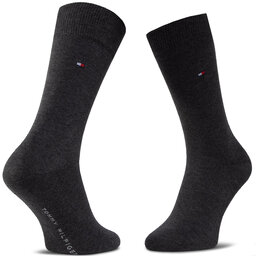 

Набір 2 пар високих чоловічих шкарпеток Tommy Hilfiger 371111 Anthracite Melange 030 1, Сірий