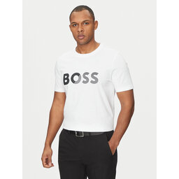 BOSS BOSS Marškinėliai Tape Logo 50530990 Balta Regular Fit