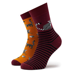 Funny Socks Visoke unisex čarape Funny Socks Lemur SM1/41 Šarena