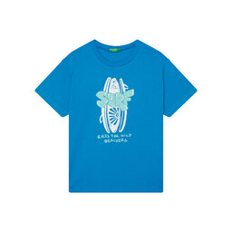 United Colors Of Benetton United Colors Of Benetton T-Shirt 3JERC10PE Μπλε Regular Fit