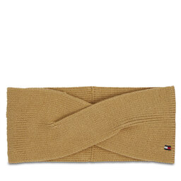 Tommy Hilfiger Textilní čelenka Tommy Hilfiger Essential Flag Headband AW0AW15312 Béžová