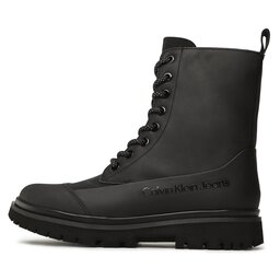 

Ботильйони Calvin Klein Jeans Chunky Combat Laceup Boot Rub YW0YW01066 Triple Black BEH, Чорний
