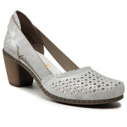 Rieker Halbschuhe Rieker 40987-90 Silver