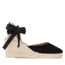 Manebi Alpargatas Manebi Soft Suede Low Wedge Espadrilles K 1.0 WL Negro