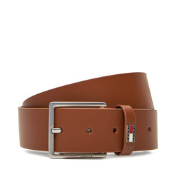 Tommy Jeans Cinturón para hombre Tommy Jeans Tjm Flag Leather 4.0 AM0AM13416 Marrón