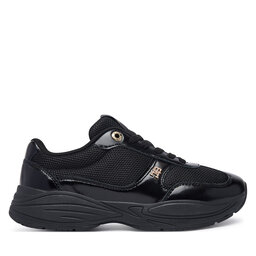 Tommy Hilfiger Sneakers Tommy Hilfiger Modern Runner Shiny Leather FW0FW09413 Schwarz