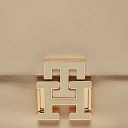 

Сумка Tommy Hilfiger Pushlock Leather Shoulder Bag AW0AW15685 Cream 0K4, Écru