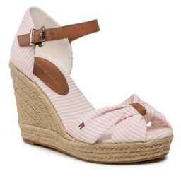 Tommy Hilfiger Espadrillos Tommy Hilfiger Basic Seersucker High Wedge FW0FW07160 Seersucker/Soothing Pink 0J8