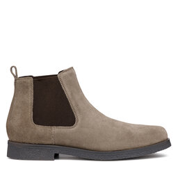 Geox Kotníková obuv s elastickým prvkem Geox Uomo Claudio U2658A 00022 C1018 Šedá