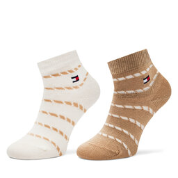 Tommy Hilfiger Σετ ψηλές κάλτσες παιδικές 2 τεμαχίων Tommy Hilfiger 701229883 Μπεζ