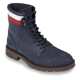 Tommy Hilfiger Schnürstiefeletten Tommy Hilfiger Corporate Hilfiger Nubuck Boot FM0FM04801 Desert Sky DW5