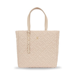 Tommy Hilfiger Handtasche Tommy Hilfiger Th Soft Nylon Tote Mono AW0AW15247 Merino ABO