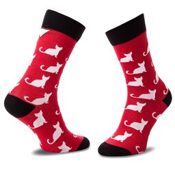 Cup of Sox Șosete Înalte Unisex Cup of Sox Czerwone Skarpety W Całkiem Białe Koty A Roșu