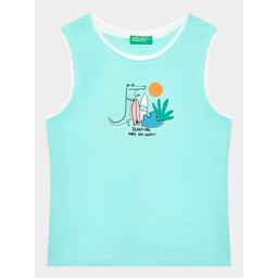 United Colors Of Benetton United Colors Of Benetton Top 3Z01GH00O Plava Regular Fit