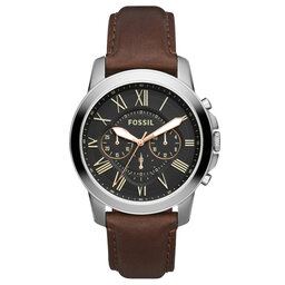 Fossil Orologio Fossil Grant FS4813 Dark Brown/Silver/Steel