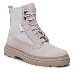 Calvin Klein Kozačky Calvin Klein Lace Up Boot Mix HM0HM00942 Feather Gray ABY