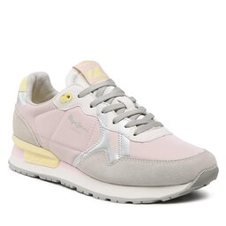 

Снікерcи Pepe Jeans Brit Print Zag W PLS31476 Soft Pink 305, Рожевий