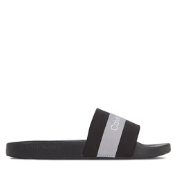 

Шльопанці Calvin Klein Jeans Slide Printed Logo Web YW0YW01244 Black/Formal Grey/Bright White BEH, Чорний