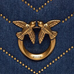 

Сумка Pinko Love Click Baguette Mini AI 23-24 PLTT 100068 A1BT Denim Blu DN4Q, Cиній
