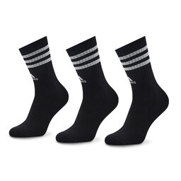 adidas Комплект 3 чифта дълги чорапи мъжки adidas 3-Stripes IC1321 Black/White