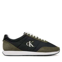 Calvin Klein Сникърси Calvin Klein Retro Runner Ess Mix Mat YM0YM01361 Черен