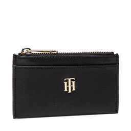 Tommy Hilfiger Калъф за кредитни карти Tommy Hilfiger Th Timeless Cc Holder Pouch Blk AW0AW13986 BDS