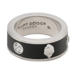 Kurt Geiger Pierścionek Kurt Geiger Enamel Eagle Ring 8838305429 Black/Comb