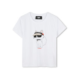 Karl Lagerfeld Kids Karl Lagerfeld Kids Póló Z30492 M Fehér Regular Fit