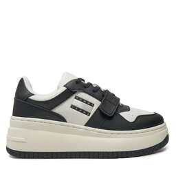 Tommy Jeans Snīkeri Tommy Jeans Tjw Retro Basket Flatform Velcro EN0EN02573 Melns