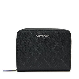 Calvin Klein Portafoglio piccolo da donna Calvin Klein Ck Must Medium Zip Around_Mono K60K612825 Nero