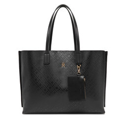 Tommy Hilfiger Τσάντα Tommy Hilfiger Th Distinct Tote Mono AW0AW17195 Μαύρο